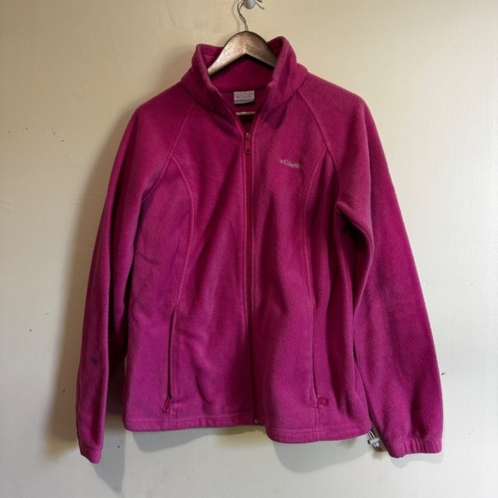 Columbia Women's Fleece Jacket Pink Breast Cancer Awareness Large